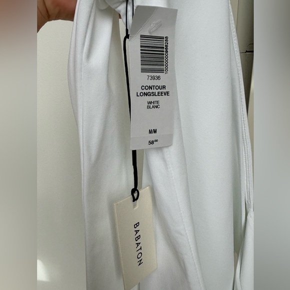 Babaton Contour Squareneck Longsleeve white Bodysuit size M - Picture 2 of 3